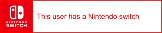 This user has a Nintendo switch.